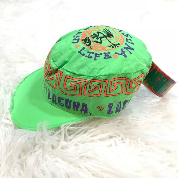 LAGUNA Accessories Vintage Laguna Beach Hat Green Laguna Island Nwt